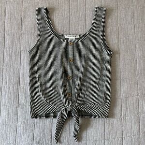 Striped Black and White Women's Top